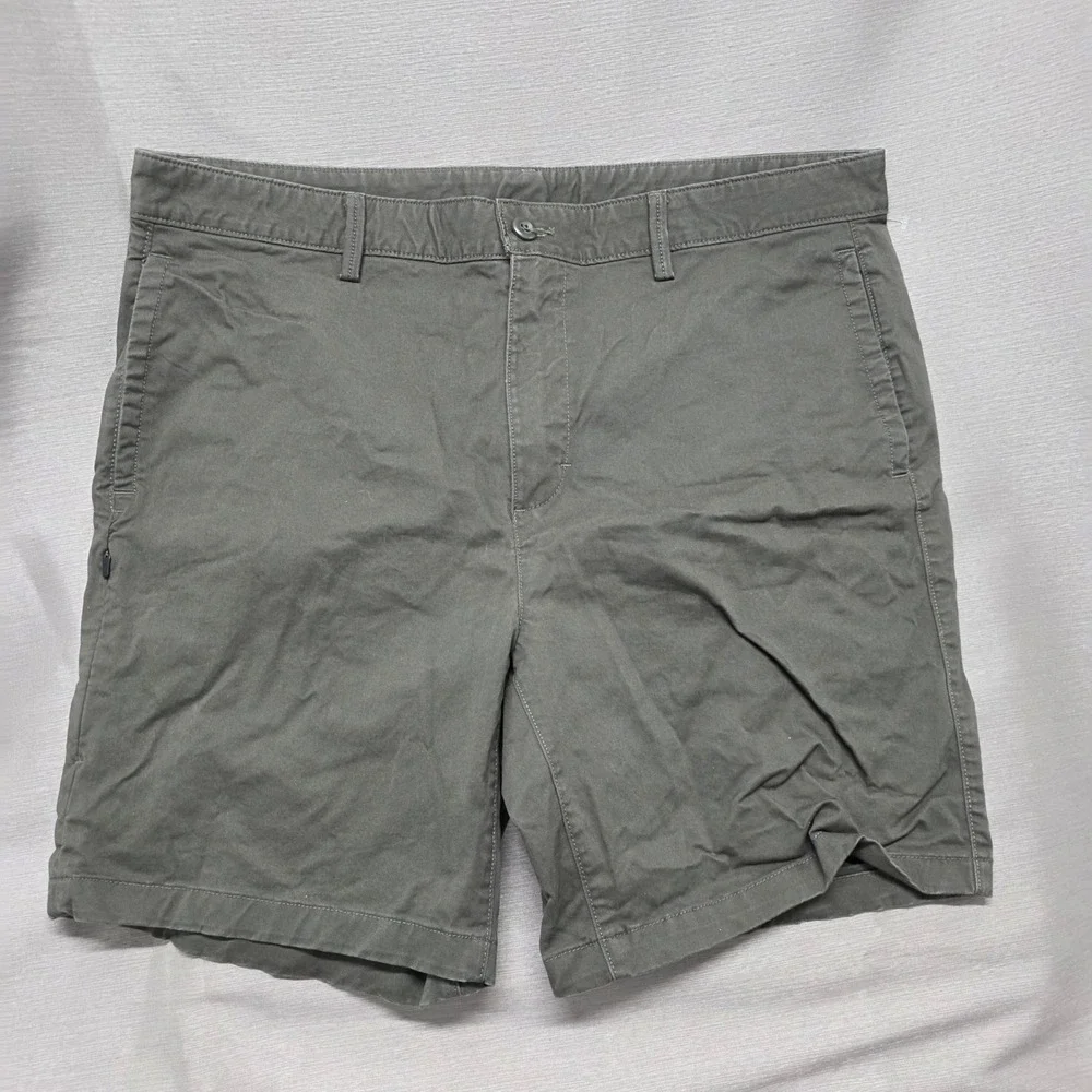 Prana Mens Organic Cotton Stretch Zion Chino Shorts Olive Green‎ Size 38